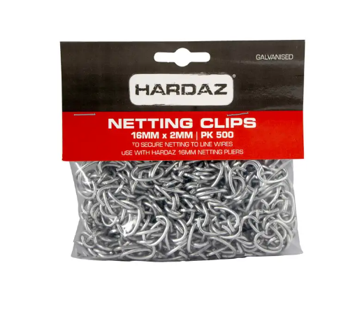 Hardaz Netting Clips Gal 16mm x 2mm 500PK