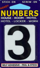 Self-Adhesive Number 3