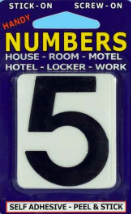 Self-Adhesive Number 5