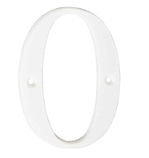 Sandleford Plastic Number 0- 85mm White