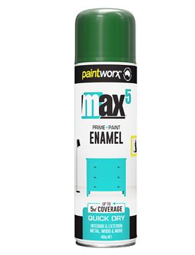 Paintworx Paint & Prime Enamel Spray Paint 400g- Brunswick Green