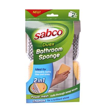 Sabco Duex Bathroom Sponge 2PK