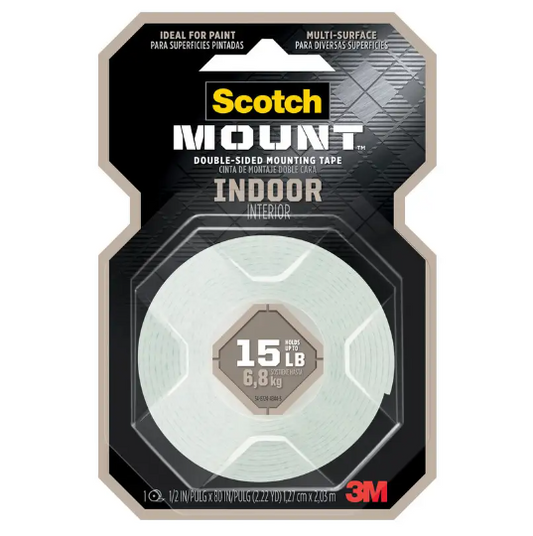 Scotch-Mount Indoor Double-Sided Tape 12.7mm x 2.03m