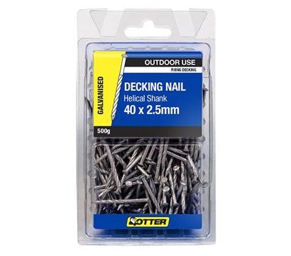 Otter Decking Galv Nail 40x2.5mm 500g