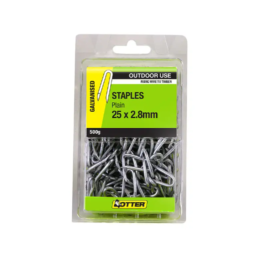 Otter Galv Staples 25x2.8mm 500g