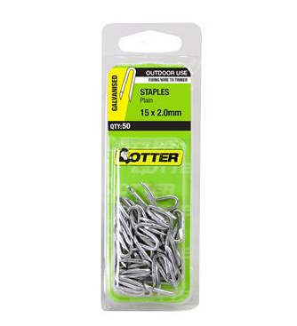 Otter Staples Galv 15x2mm 50PK