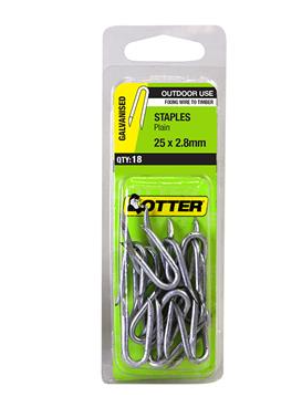 Otter Staples Galv 25x2.8mm 18PK