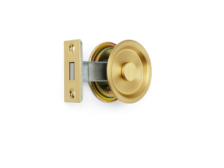 Lane Cavity Slider Privacy Set- Brushed Brass