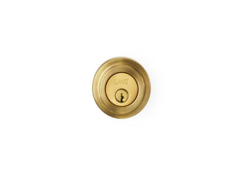 Lane Deadbolt Slimline Round- Brushed Brass