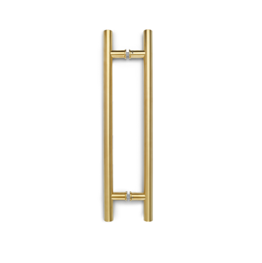 Lane Pull Entrance Handle Round- Brushed Brass