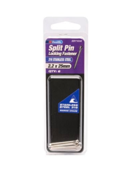 Zenith Split Pin 2.2x25mm Stainless Steel- 6PK