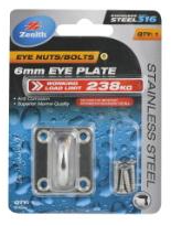 Zenith Square Eye Plate Stainless Steel 6mm