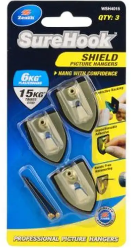 Zenith SureHook Picture Hook 3PK