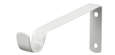 Curtain Bracket Unstayed 100mm- White 2PK