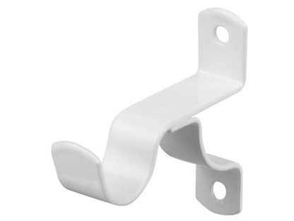 Curtain Bracket Stayed 50mm- White 2PK