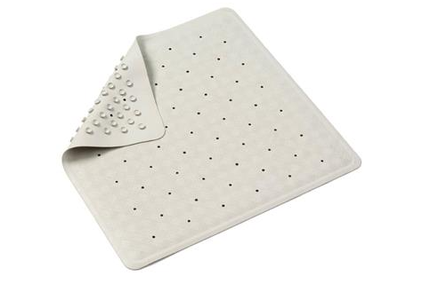 Rubber Shower Mat 53x53cm- White