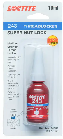 Loctite 243 Nut Lock Threadlocker 10ml