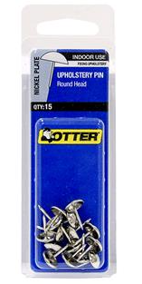 Otter Upholstery Pin Round Nickle 15PK