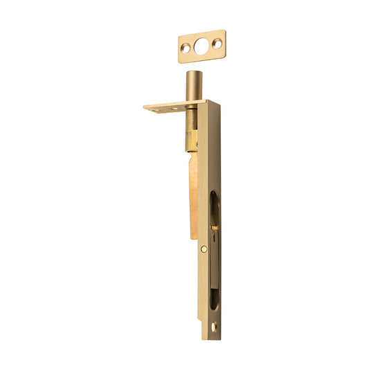 TradCo Flush Bolt Satin Brass H150xW19mm