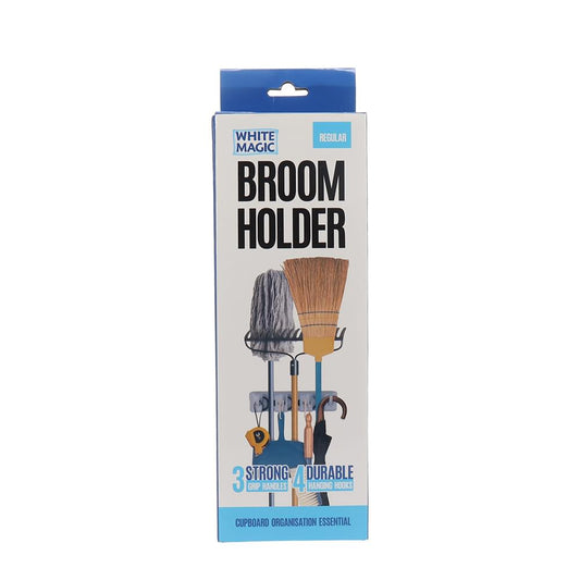 White Magic Broom Holder