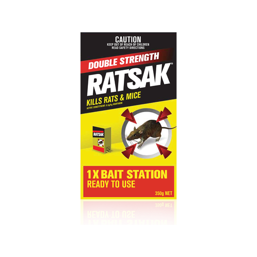 Ratsak Double Strength Rat & Mouse Bait Station 350g