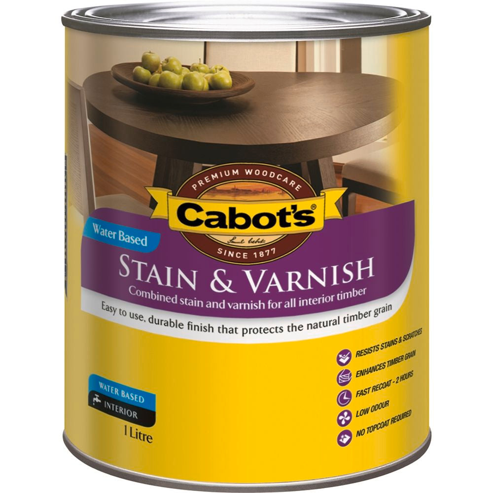 Cabot's Stain & Varnish Water Based- Maple 1L
