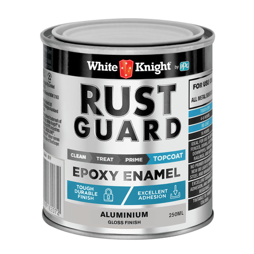 RustGuard Epoxy Enamel Paint 1L- Aluminium Gloss