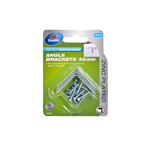 Zenith Angle Bracket Zinc 38mm 4PK