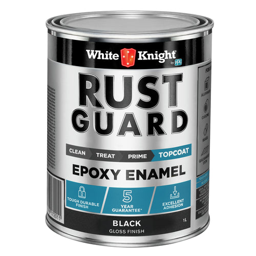 RustGuard Epoxy Enamel Paint 1L- Black Gloss