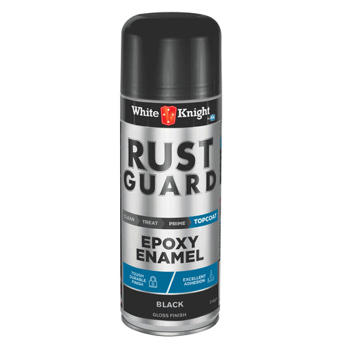 RustGuard Epoxy Enamel Spray Paint- Black Gloss 310g