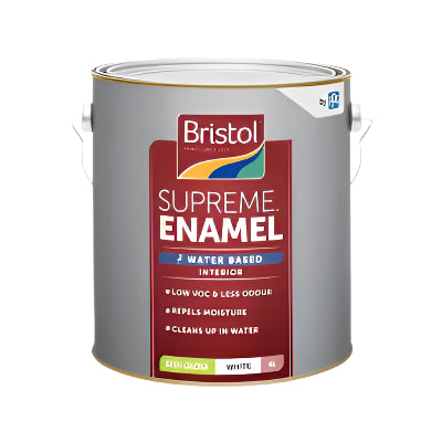 Bristol Supreme Water Based Enamel Semi Gloss- White