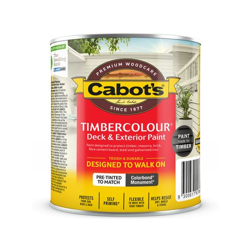 Cabot's TimberColour Deck & Exterior Paint- Monument 500ml