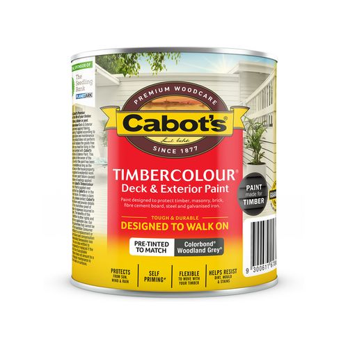 Cabot's TimberColour Deck & Exterior Paint- Woodland Grey 500ml