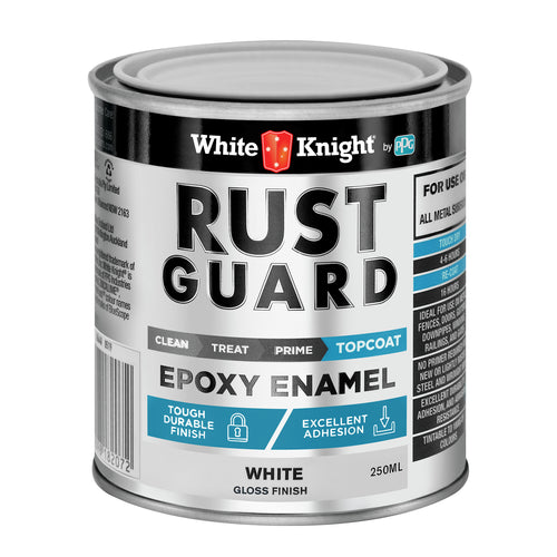 RustGuard Epoxy Enamel Paint- White Gloss 500ml