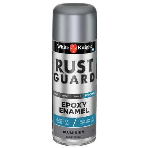 RustGuard Epoxy Enamel Spray Paint- Aluminium Gloss 310g