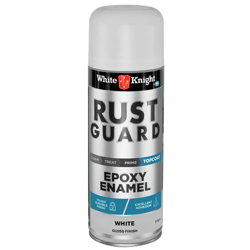 RustGuard Epoxy Enamel Spray Paint- White Gloss 310g