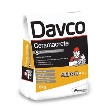 Davco Ceramacrete Wall & Floor Adhesive - Grey 5KG