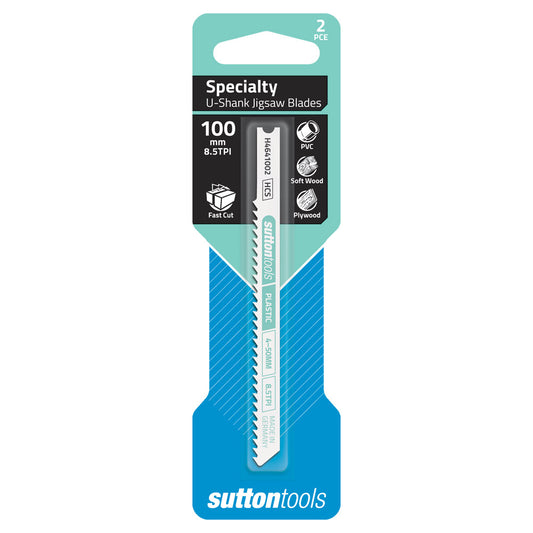 Sutton Jigsaw Blade U-Shank 8.5TPI 100MM 2PK