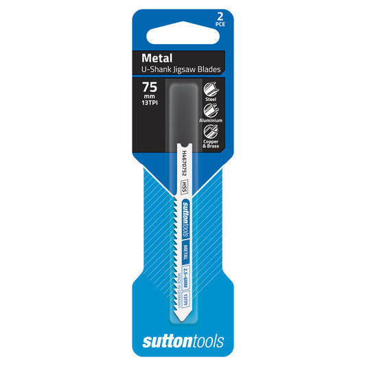 Sutton Jigsaw Blade U-Shank 13TPI 75mm 2PK