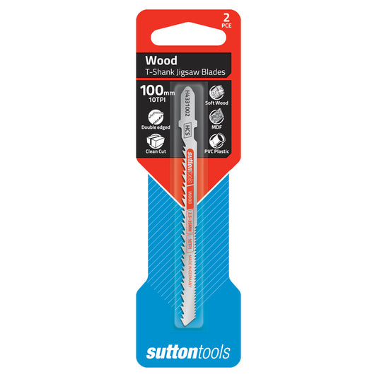 Sutton Jigsaw Blade T-Shank 10TPI 100mm 2PK