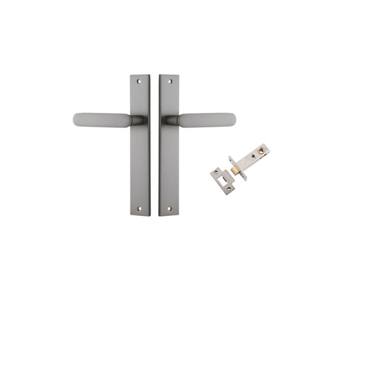 Iver Door Lever Bronte Rectangular Satin Nickel Passage Kit