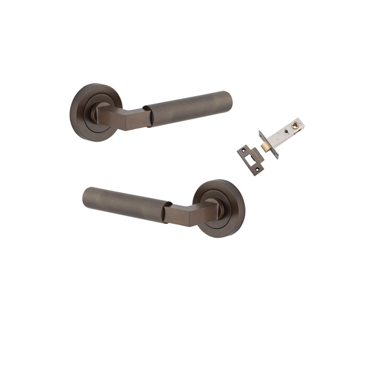 Iver Door Lever Brunswick Rose Round Signature Brass Passage Kit