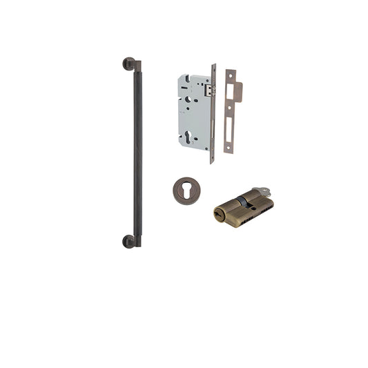 Iver Pull Handle Brunswick Signature Brass CTC450mm Key / Key Entrance Kit