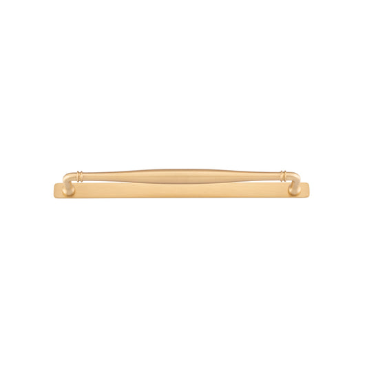 Iver Cabinet Pull Sarlat Brushed Brass With Backplate L365xW24xP52mm CTC320mm