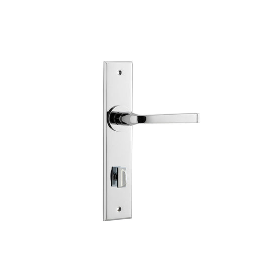 Iver Door Lever Annecy Chamfered Privacy Pair Polished Chrome CTC85mm L117xP65mm BPH240xW50mm