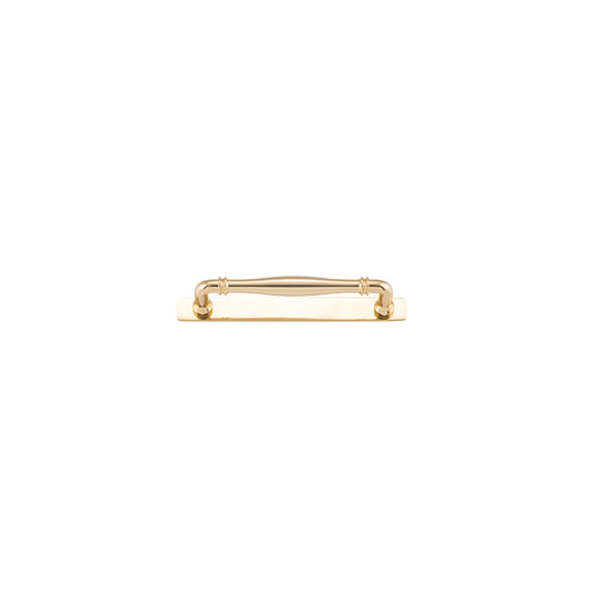 Iver Cabinet Pull Sarlat Polished Brass With Backplate L205xW24xP50mm CTC160mm