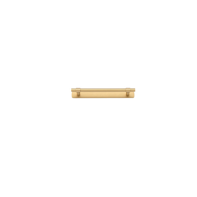 Iver Cabinet Pull Helsinki Brushed Brass With Backplate L205xW24xP39mm CTC160mm