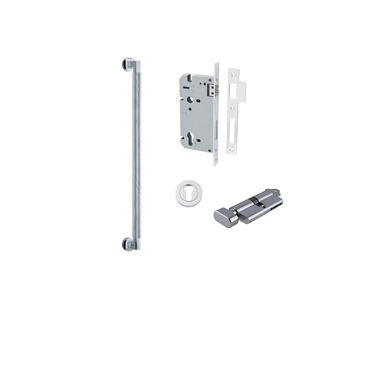 Iver Pull Handle Brunswick Polished Chrome CTC450mm Key / Thumb Entrance Kit