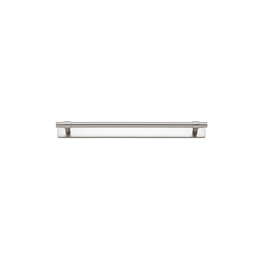 Iver Cabinet Pull Helsinki Satin Nickel With Backplate L301xW24xP39mm CTC256mm