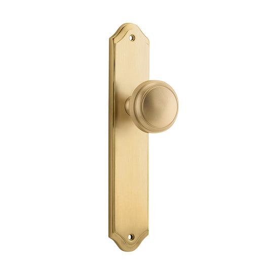 Iver Door Knob Paddington Shouldered Latch Pair Brushed Brass D55xP63mm BPH250xW48mm